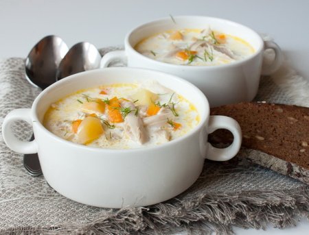 Фото - Густой куриный суп со сливками