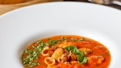 Фото - Томатный суп с ассорти из морепродуктов